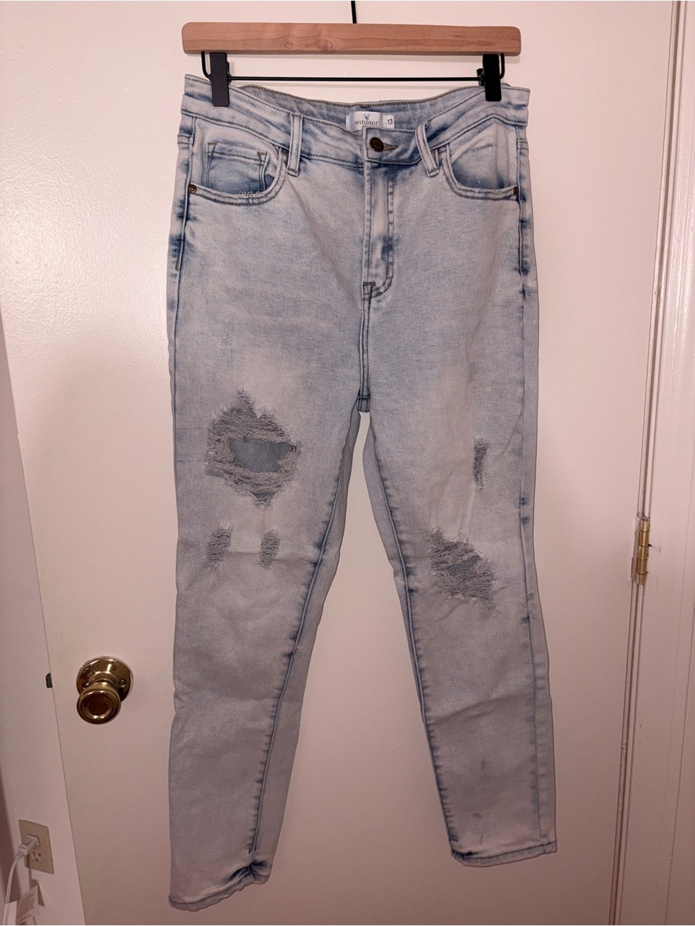 Windsor Light Blue Distressed Skinny Jeans